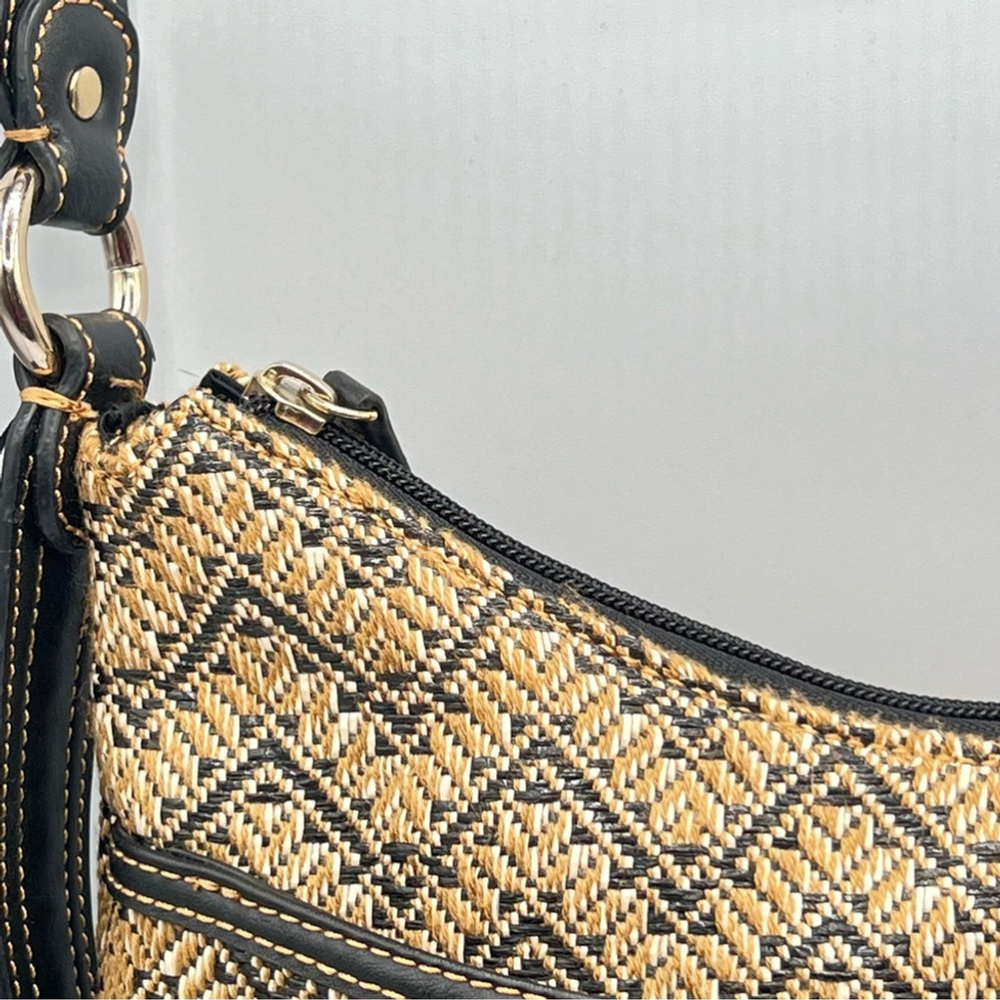 Etienne Aignee Canvas Leather Shoulder Bag Satchel Purse - Picture 3 of 14